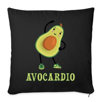 avocardio funny - Housse de coussin décorative 45 x 45 cm - noir - Devant