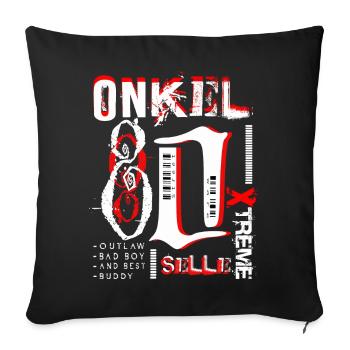 Onkel Streetware 80 - Sofakissenbezug 45 x 45 cm - Schwarz - Vorne