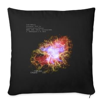 Crab Nebula - Sofa pillowcase 17,3'' x 17,3'' (45 x 45 cm) - black - Front