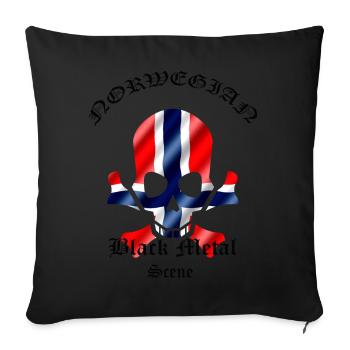 Norwegian Black Metal Scene - Housse de coussin décorative 45 x 45 cm - noir - Devant