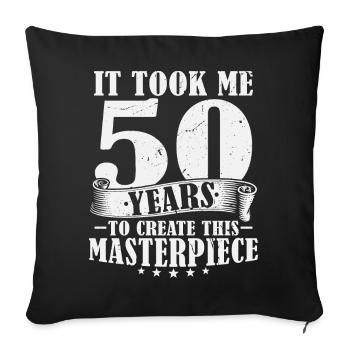 50 Years Birthday Saying 50 Birthday Gift - Sofa pillowcase 17,3'' x 17,3'' (45 x 45 cm) - black - Front
