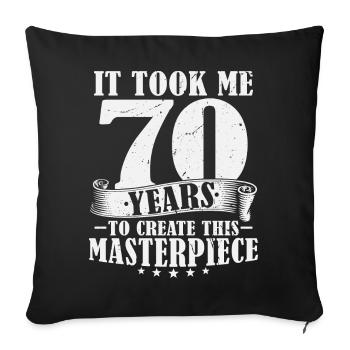 70 Years Birthday Saying 70 Birthday Gift - Sofa pillowcase 17,3'' x 17,3'' (45 x 45 cm) - black - Front