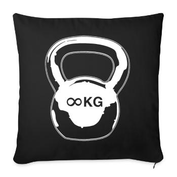 Kettlebell - Sofa pillowcase 17,3'' x 17,3'' (45 x 45 cm) - black - Front
