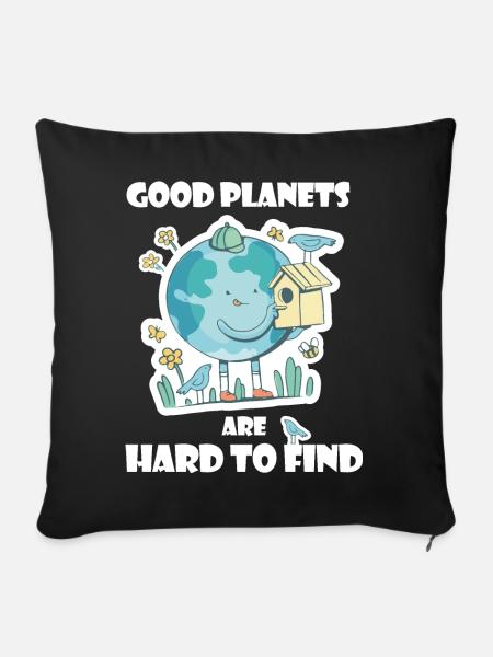 Le changement climatique est un véritable | Protection du climat - Housse de coussin décorative 45 x 45 cm - noir