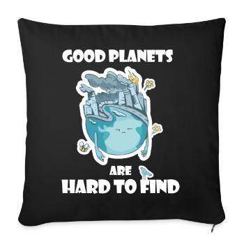 Mère Nature | sur le changement climatique Protection du climat - Housse de coussin décorative 45 x 45 cm - noir - Devant