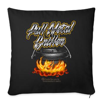 Dutch Oven Full Metal Griller - Sofa pillowcase 17,3'' x 17,3'' (45 x 45 cm) - black - Front