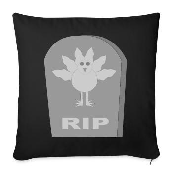 Alternative gothique mort Noël Turquie RIP - Housse de coussin décorative 45 x 45 cm - noir - Devant