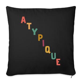 Atypical - Sofa pillowcase 17,3'' x 17,3'' (45 x 45 cm) - black - Front