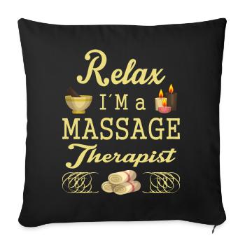 Massage therapy - Sofa pillowcase 17,3'' x 17,3'' (45 x 45 cm) - black - Front