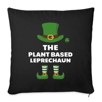 The Plant Based Leprechaun - Sofa pillowcase 17,3'' x 17,3'' (45 x 45 cm) - black - Front