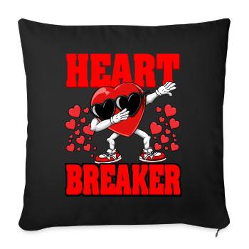 Dabbing Heart Breaker Drôle Messieurs Enfants Garçons - Housse de coussin décorative 45 x 45 cm - noir - Devant