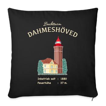 Leuchtturm Dameshöved, Lübecker Bucht, Ostsee - Sofakissenbezug 45 x 45 cm - Schwarz - Vorne