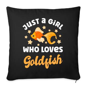 Goldfish - Sofa pillowcase 17,3'' x 17,3'' (45 x 45 cm) - black - Front