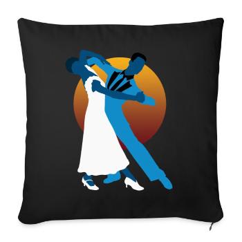 Danseurs de Valse - Housse de coussin décorative 45 x 45 cm - noir - Devant