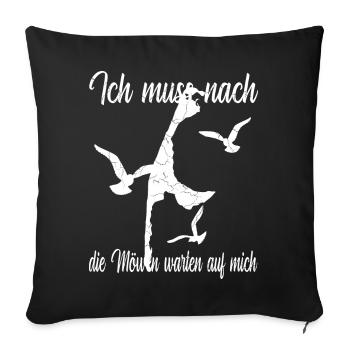 Sylt Design - Sofakissenbezug 45 x 45 cm - Schwarz - Vorne