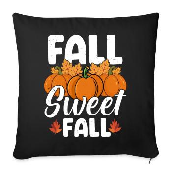 Automne - Housse de coussin décorative 45 x 45 cm - noir - Devant