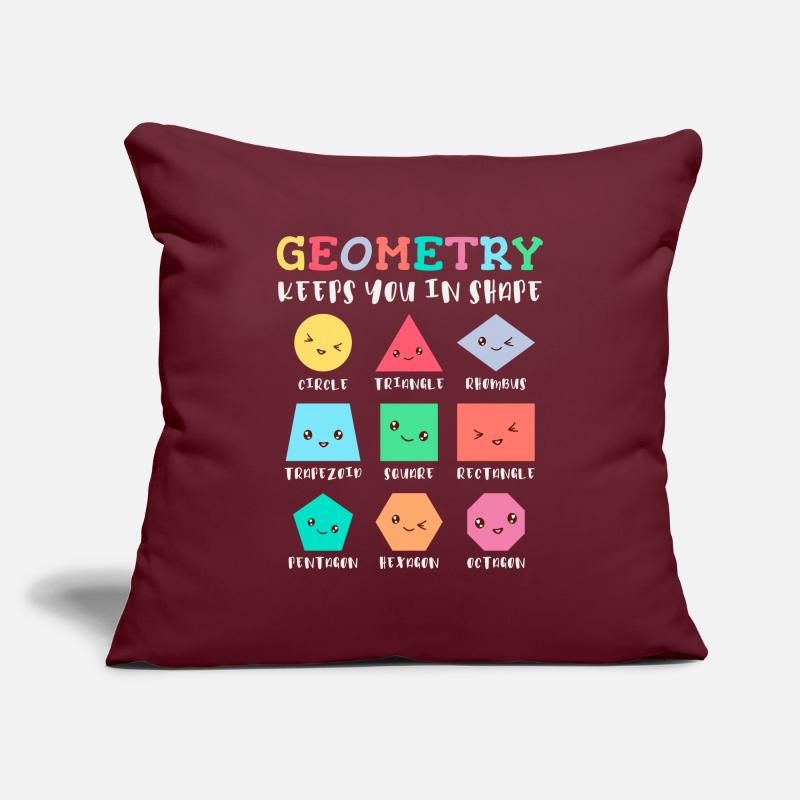 Geometry keeps you in shape, geometric shapes Sofa pillowcase 17,3'' x 17,3'' (45 x 45 cm)