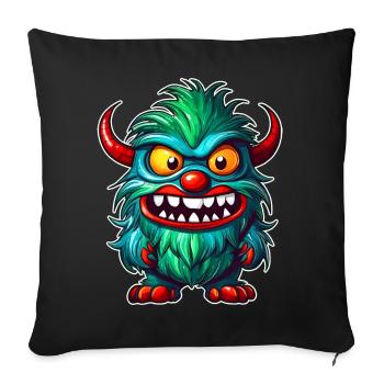 Monstre laid - Housse de coussin décorative 45 x 45 cm - noir - Devant
