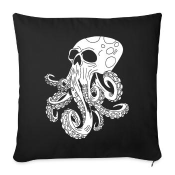Octopus Skull - Sofa pillowcase 17,3'' x 17,3'' (45 x 45 cm) - black - Front