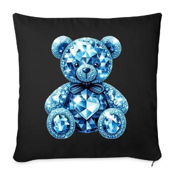 Crystal Bear Diamond Diamonds - Sofa pillowcase 17,3'' x 17,3'' (45 x 45 cm) - black - Front