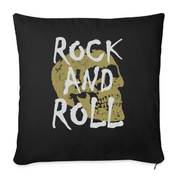 Rock and roll - Housse de coussin décorative 45 x 45 cm - noir - Devant