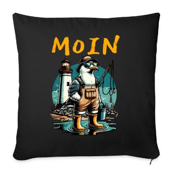 HELLO - Sofa pillowcase 17,3'' x 17,3'' (45 x 45 cm) - black - Front