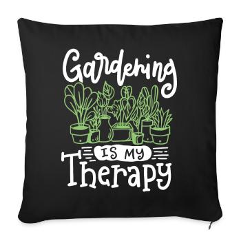 Gartenarbeit Gärtner - Sofakissenbezug 45 x 45 cm - Schwarz - Vorne