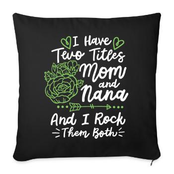 Muttertag für Mama und Oma - Sofakissenbezug 45 x 45 cm - Schwarz - Vorne