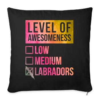 Labrador - Sofa pillowcase 17,3'' x 17,3'' (45 x 45 cm) - black - Front