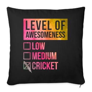 Cricket Cricket Cricket - Sofa pillowcase 17,3'' x 17,3'' (45 x 45 cm) - black - Front