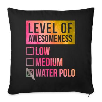 Water Polo Water Polo Water Polo - Sofa pillowcase 17,3'' x 17,3'' (45 x 45 cm) - black - Front