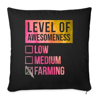 ferme - Housse de coussin décorative 45 x 45 cm - noir - Devant