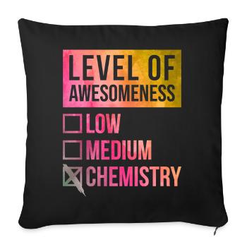 Chemistry - Sofa pillowcase 17,3'' x 17,3'' (45 x 45 cm) - black - Front