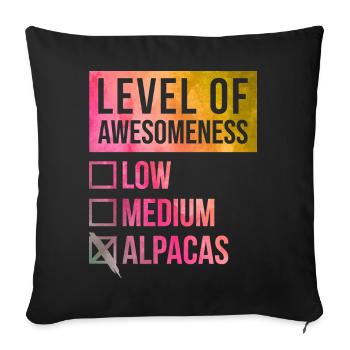 Alpaca - Sofa pillowcase 17,3'' x 17,3'' (45 x 45 cm) - black - Front