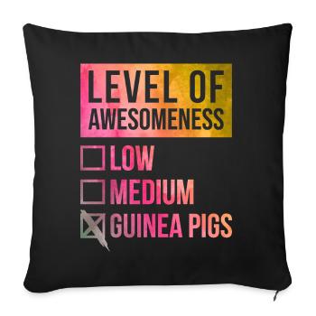 Guinea Pig - Sofa pillowcase 17,3'' x 17,3'' (45 x 45 cm) - black - Front