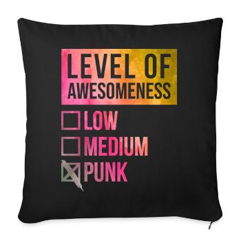 Punk - Sofa pillowcase 17,3'' x 17,3'' (45 x 45 cm) - black - Front