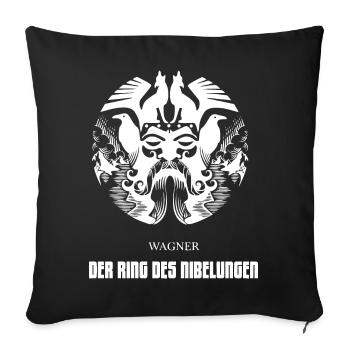 The Ring of the Nibelung - Sofa pillowcase 17,3'' x 17,3'' (45 x 45 cm) - black - Front