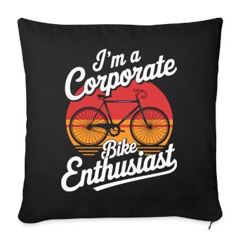 Corporate Bike Enthusiast - Sofa pillowcase 17,3'' x 17,3'' (45 x 45 cm) - black - Front