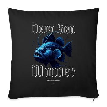 Deep Sea Wonder - Sofa pillowcase 17,3'' x 17,3'' (45 x 45 cm) - black - Front