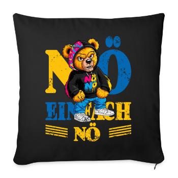 Grumpy Bear - Sofa pillowcase 17,3'' x 17,3'' (45 x 45 cm) - black - Front