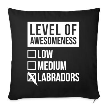 Labrador - Sofa pillowcase 17,3'' x 17,3'' (45 x 45 cm) - black - Front