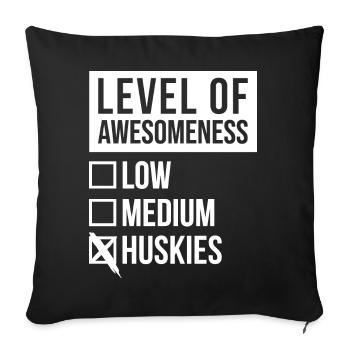 Husky - Sofa pillowcase 17,3'' x 17,3'' (45 x 45 cm) - black - Front