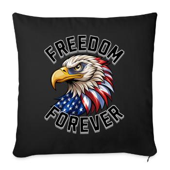 Freedom Forever - Sofa pillowcase 17,3'' x 17,3'' (45 x 45 cm) - black - Front