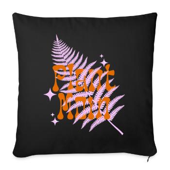 Plant Mama Motif imprimé élégant - Housse de coussin décorative 45 x 45 cm - noir - Devant