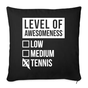 Tennis Tennis Tennis - Housse de coussin décorative 45 x 45 cm - noir - Devant