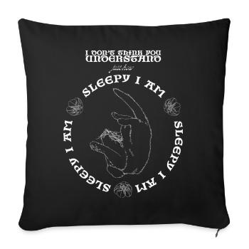 SLEEPY - Sofa pillowcase 17,3'' x 17,3'' (45 x 45 cm) - black - Front