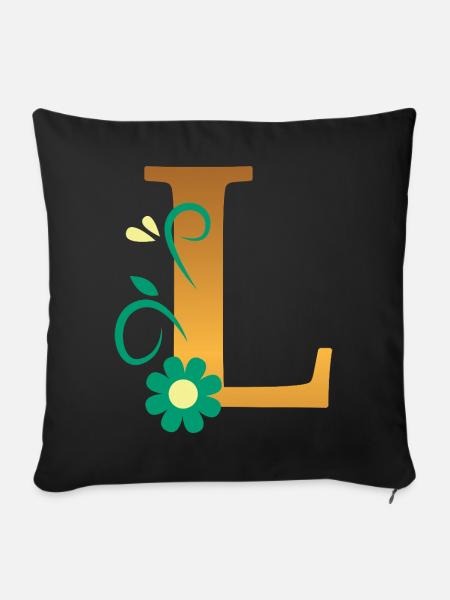 L - Sofakissenbezug 45 x 45 cm - Schwarz