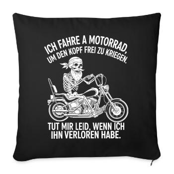 Clear your head - Sofa pillowcase 17,3'' x 17,3'' (45 x 45 cm) - black - Front