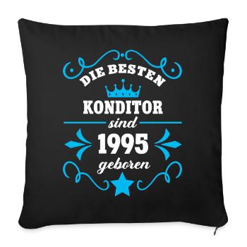 Chef pâtissier Anniversaire Né 1995 Collègues Né - Housse de coussin décorative 45 x 45 cm - noir - Devant