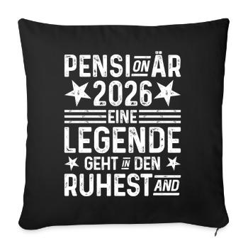 Retraité 2026 : Une légende prend sa retraite - Housse de coussin décorative 45 x 45 cm - noir - Devant